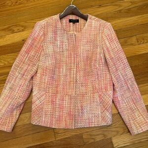 Talbots pink tweed blazer